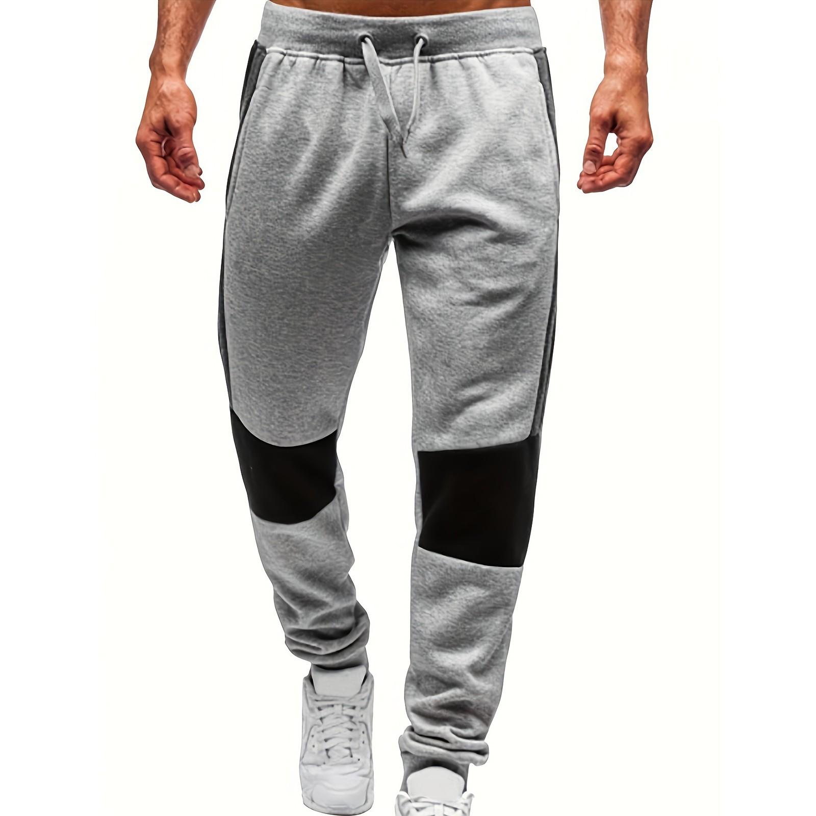 

Весна И Новая Мужская Мода Повседневные Спортивные Штаны для Бега с Цветными Блоками Персонализированные Спортивные Штаны S чёрный