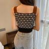 Printed Deep V Neck Vest For Women's Tank Tops Tie Design Girls Y2K Tops Street Wear for Lady