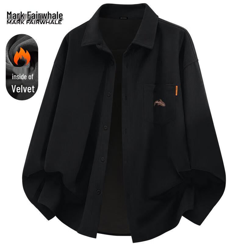 Mark Huafei Unisex American Retro Corduroy Long-Sleeve Shirt Jacket