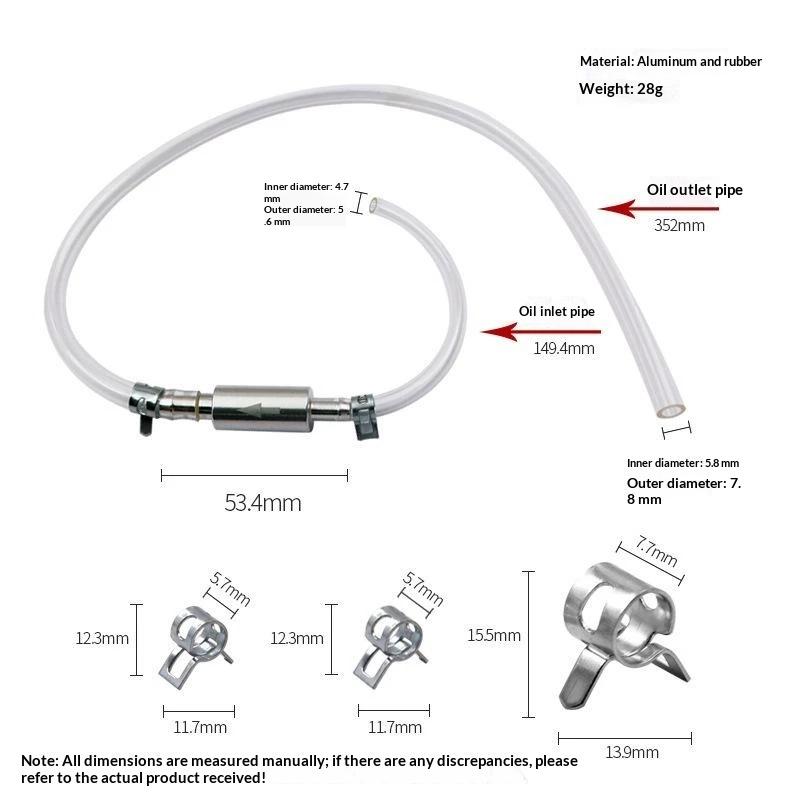 Brake Bleeder Hose With One Way Non Return Check Valve Fluid Extractor Pump Tool For Motorcycle Car Scooter Brake Caliper