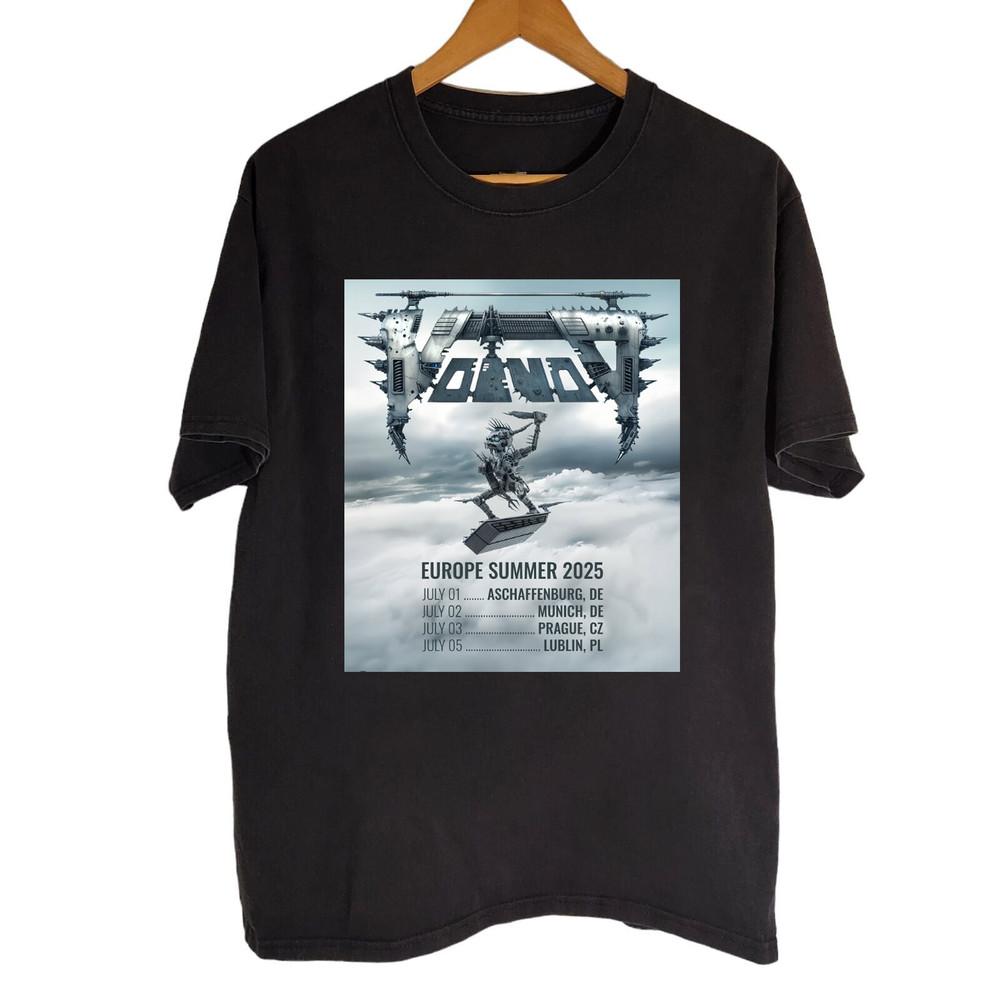 Voivod Europa Sommer 2025 Schwarzes Baumwoll-T-Shirt Alle Größen S-5XL Geschenk für Fans T-Shirt OM250 Unisex T-Shirt