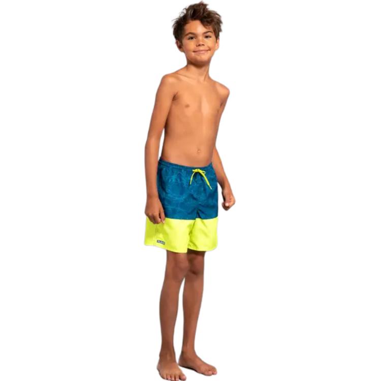 

Decathlon colour-blocked lace-up fitted children s swimsuit 161-172 жёлтый