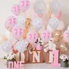 50/10pcs Bow Theme Latex Balloon 12 Inches Bowknot Print White Balloons for Kids Girls Birthday Baby Shower Wedding Party Decor