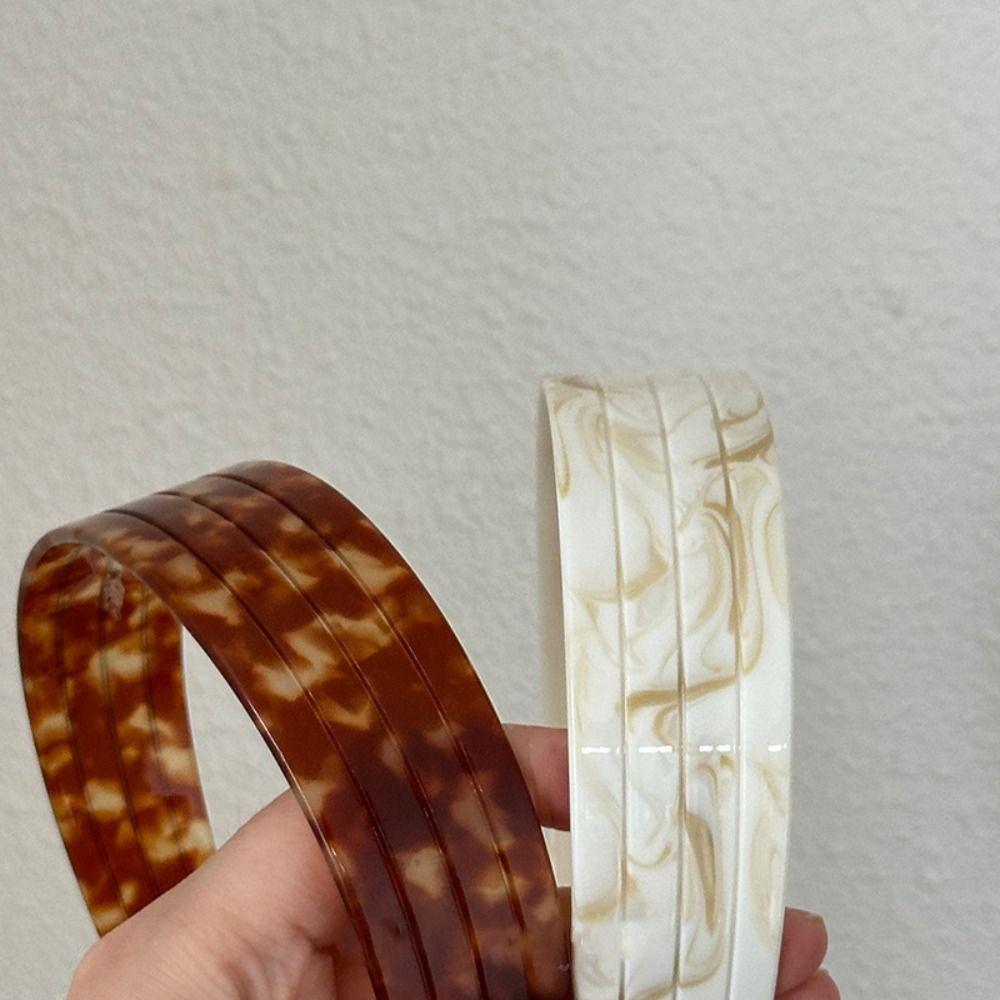 Plastic Wide Tortoise Shell Headband Acetate Leopard Hair Band for Women's Hair