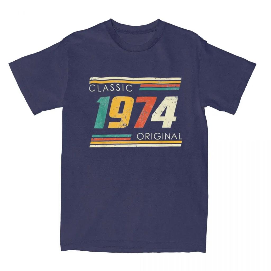 Original Born In 1974 Men Women T Shirts 50 Year Old 50th Birthday Apparel Tees T-Shirts Graphic Printing Clothing