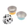 10Pcs Reusable Round Aluminum Foil Tin Cup Pudding Cake Molds Baking Tools