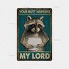 Mfoever Animal Inspirational Slogan Metal Sign Vintage Tin Sign Metal Vintage Bar Vintage Wall Decoration Bar Club Man Cave Metal Poster