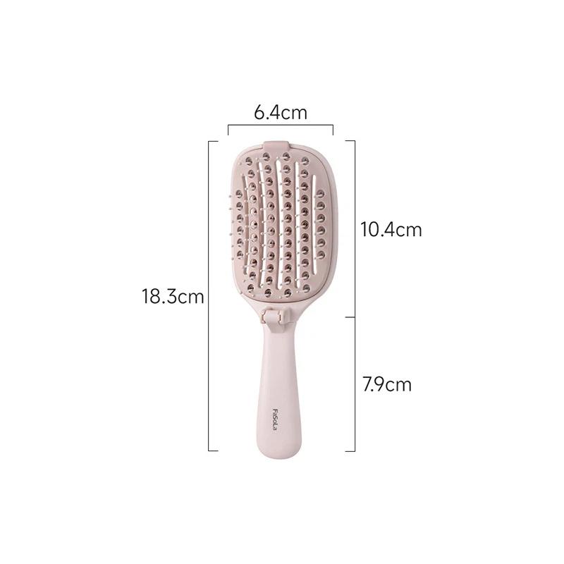 Portable Folding Hair Teasing Comb - Easy Clean High Volume Styling Comb for Travel & Home Use, Detangling & Volumizing Hair Tool for Women