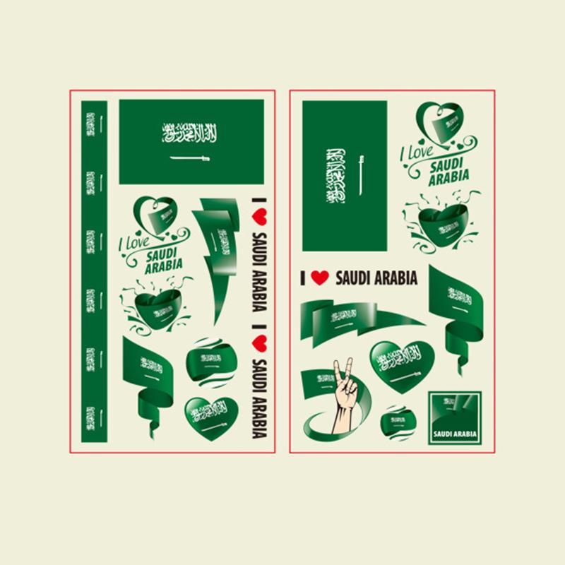 Neu! 10 Stück Katar WM Flagge Tattoo Aufkleber Premium Wasserdicht Temporärer Aufkleber für Fußballparty