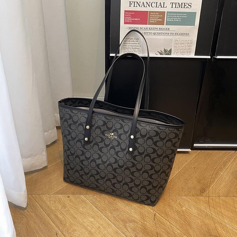 

Розкішна жіноча сумка-тоут великої місткості - Модна осінньо-зимова модна сумка на плече 2025 чорний