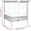 Vidaxl 5-Cz. Garden Lounge Set, Cushions, Grey, Rattan PE