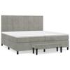 Maison Exclusive - Sommier à lattes de lit et matelas Gris clair 200x200cm Velours