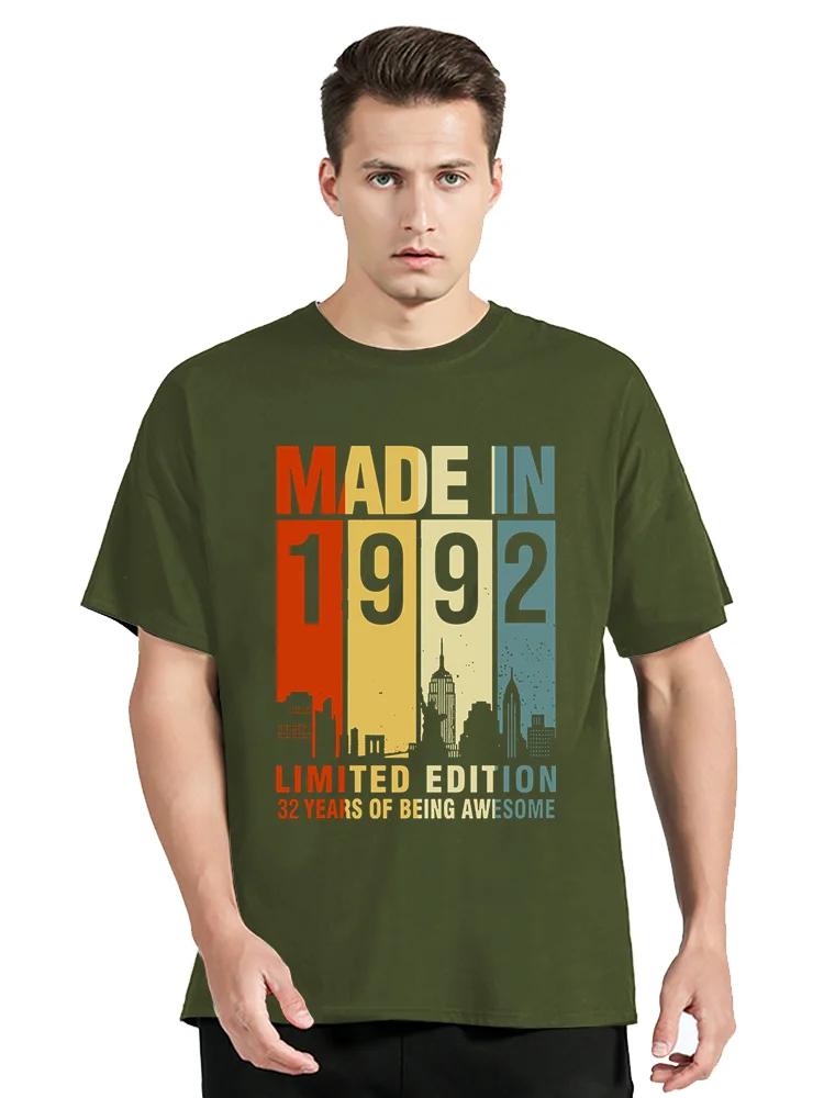 Made In 1992 Birthday Gift T-Shirt Anniversary Graphic Tee Tops Summer Casual Clothing Tshirt Fashion Oversized T Shirt