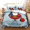 Cartoon Christmas Santa Claus Send Gifts Duvet Cover Digital Printing Christmas Tree Fashion Duvet Cover For Children Boys Girls