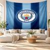 Arazzo da Parete Manchester City, Tessuto Morbido da Appendere, Sfondo Decorativo per Camera da Letto, Arte da Parete per la Casa