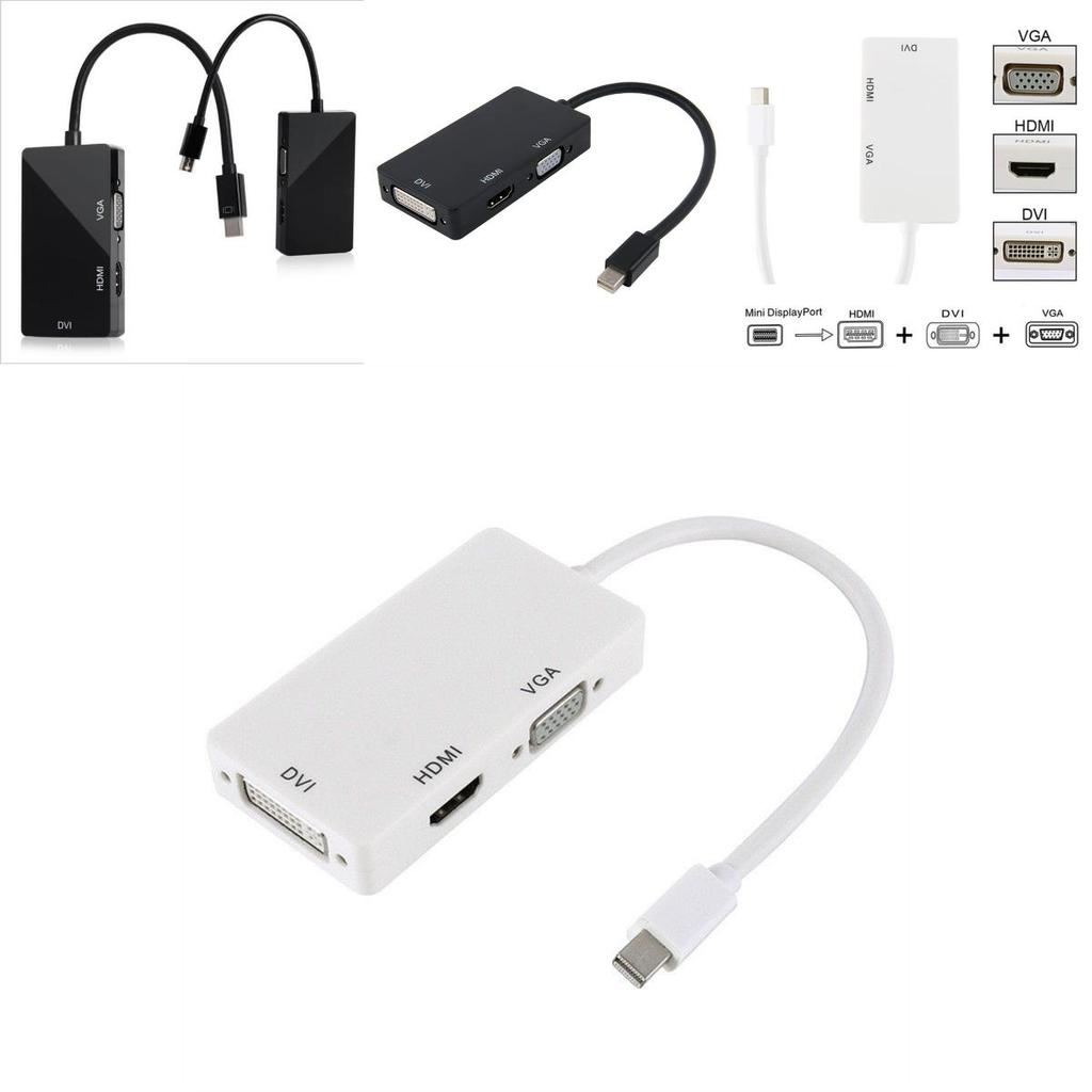 Mini Dp Zu Hdmi Dvi Vga 3in1 Adapter Mit Chipsatz Für Macbook Pro Air Multi-Monitor-Setup