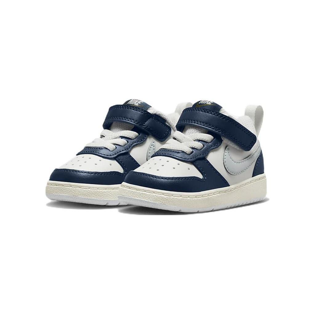 Nike Court Borough Low 2 Low Top Toddler Shoes White Blue Infant And Toddler BQ5453-121