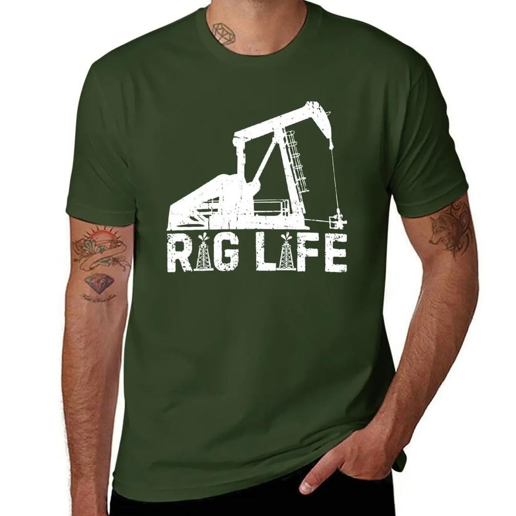 Funny Rig Life Oil Drilling Roughnecks Oilfield Worker Unisex Tshirt Shirts Graphic Unisexs Workout Shirts
