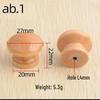 Solid Paulownia Wood Round Drawer & Cabinet Handle