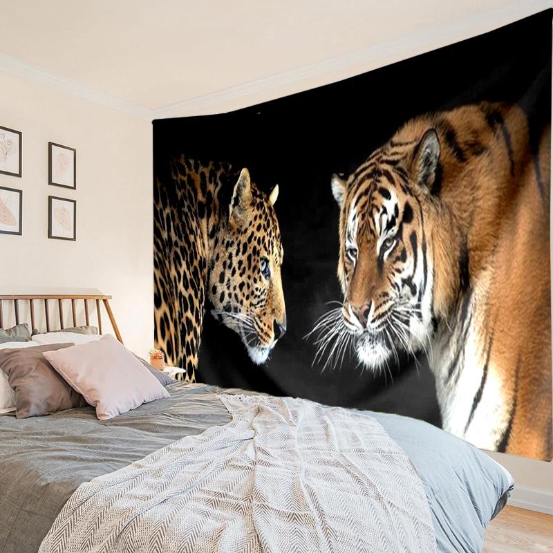 Colorful Tiger Portrait Tapestry Room Decoration Wall Hanging for Living Room Bedroom, dormitory, Birthday and Christmas gifts