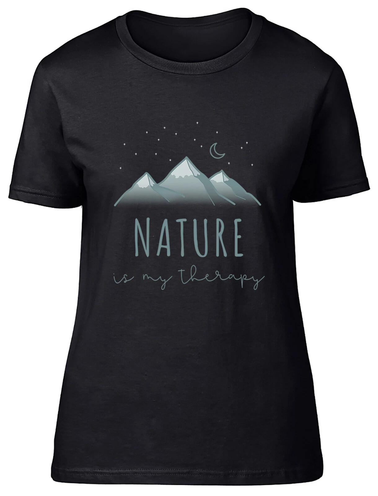 Nature Is My Therapy Fitted Womens Ladies T Shirt XXXL