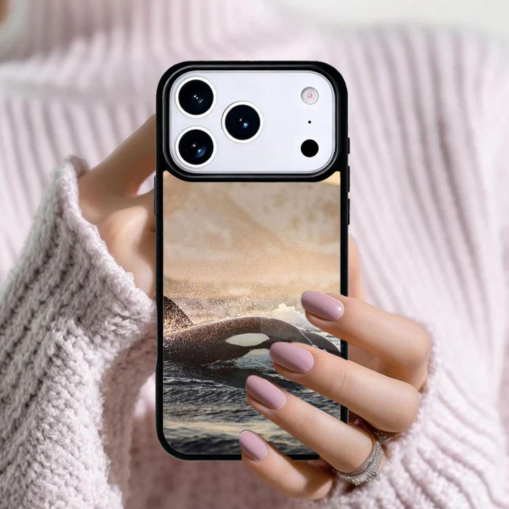 Orcas Whale soft Phone Case For Apple iPhone 17 Air 16E 15 14 Plus 13 12 11 Pro Max Mini Funda Cover