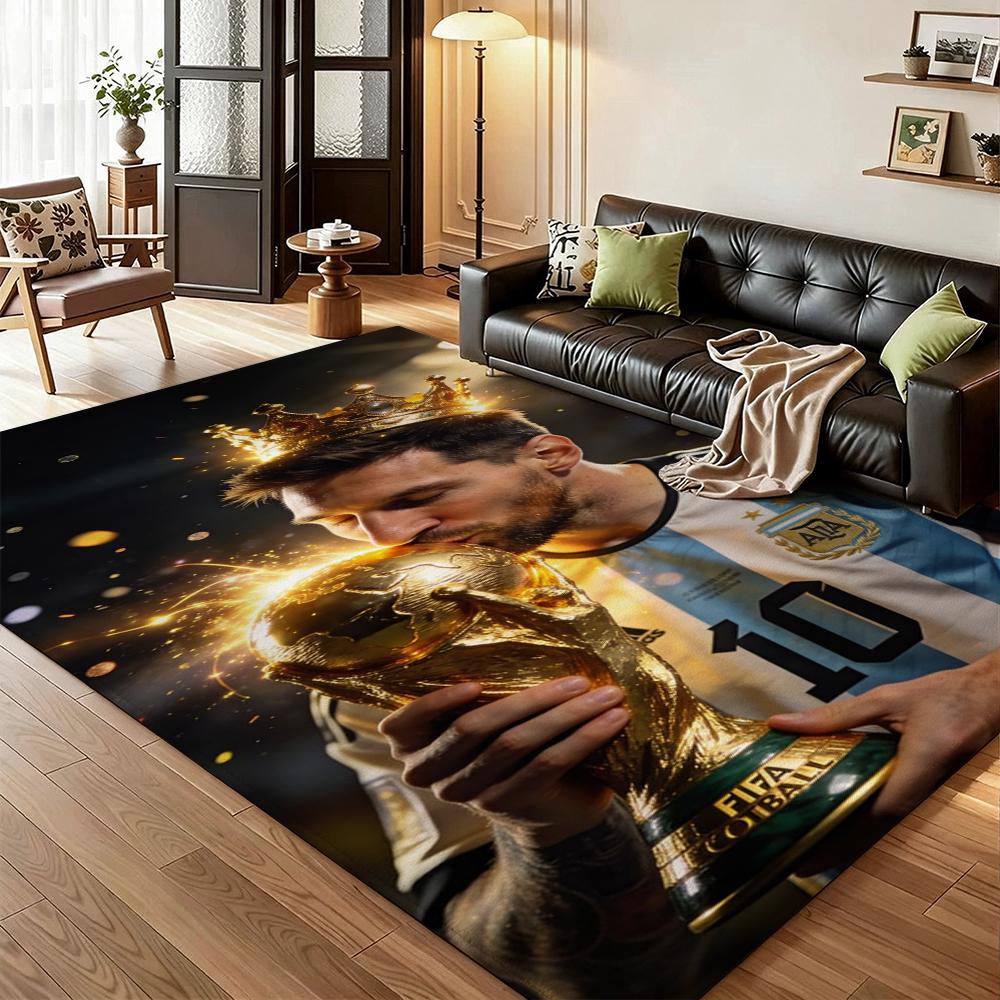 Messi Champion Carpet Floor Mats Printing Art Office Chair Cushion Bathroom Mat