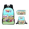 Game Merchandise Digital Building Block Schoolbag Backpack Satchel Pencil Bag Backpack Three-Piece Set