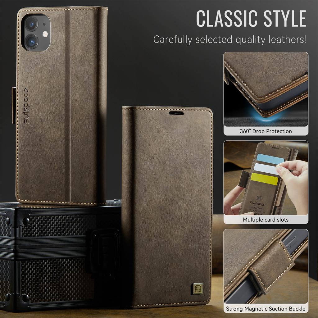 For iPhone 12 /12 Pro / 12 Pro Max. Wallet Case with Card Slots & Kickstand, 360° Protection Leather Case
