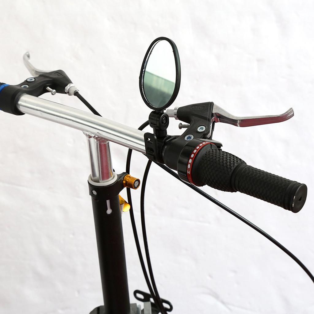 Durable 360 Degree Rotate Adjustable Handlebar Rearview Road Mountain Bicycle Safety Mirror