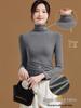 Women's High-Neck Slim-Fit Long-Sleeved Top: Stylish & Comfortable for Spring/Autumn.
