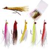 Dr.Fish 6 Pack Clouser Minnow Fishing Flies Streamer Hand Tied Bass Fly Fishing Lure Artificial Baitfish Smallmouth Saltwater Freshwater Striper