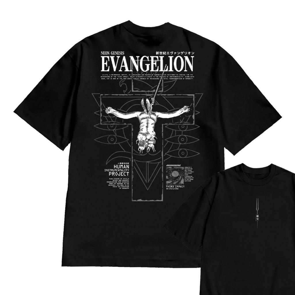 2026 Evangelion T-shirt Grafica Moda Cotone Oversize Unisex Y2k Abbigliamento Anime Uomo Genitore-Figlio Girocollo In Vendita Popolare