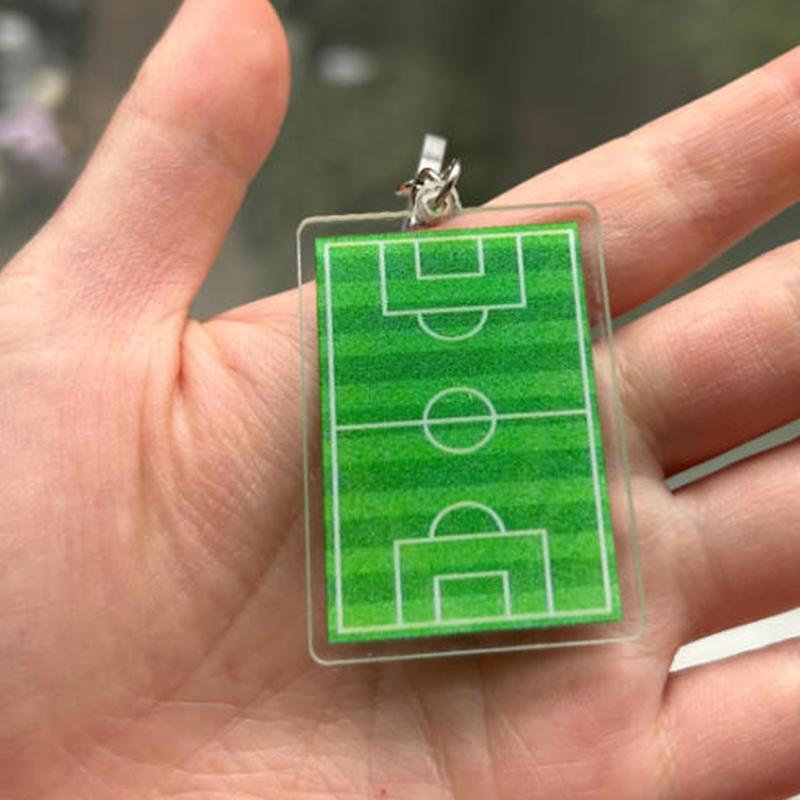 Acrylic Baseball Field Football Field Keychain Basketball Court Keyring Bag Pendant Double-Sided Key Chains Souvenir Gift