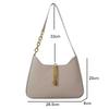 Luxury PU Leather Shoulder Bag for Women Casual Solid Color Design Handbags Brand Purse 2025 Fashion Shopper Clutch Women's Bags