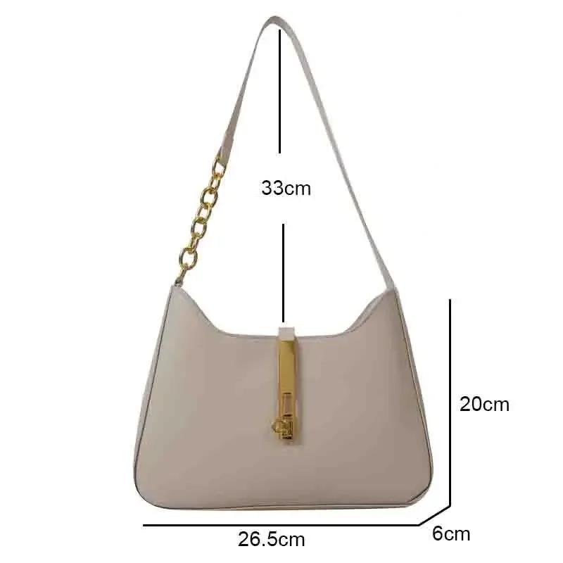 Luxury PU Leather Shoulder Bag for Women Casual Solid Color Design Handbags Brand Purse 2025 Fashion Shopper Clutch Women's Bags