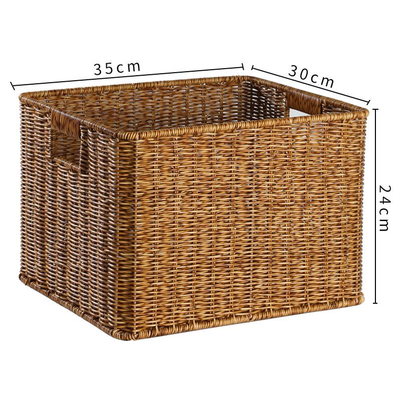 

Корзина для хранения в стиле сканди с плетением под ротанг - Большой органайзер для игрушек