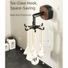 6-Claw Hook 360° Rotating Hook Suction Cup Cooking Utensils Hanger  Bathroom