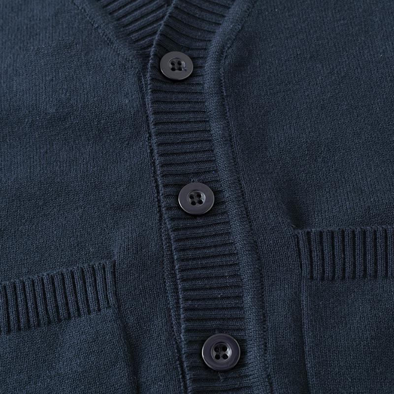 Children's V-Neck Knit Cardigan, Parent-Child Matching, Medium/Large, Spring/Autumn, Thin Academy Style Sweater.