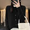 Fashion Women Cardigans Cashmere Sweater Autumn Winter O-neck Long Sleeve Knitwear Female Basic Clothing Tops