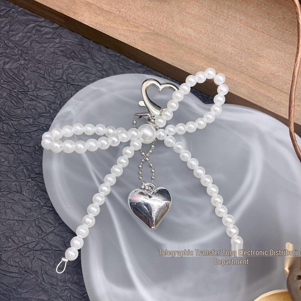 Crystal Bow Pendant Keychain & Phone Lanyard for Women