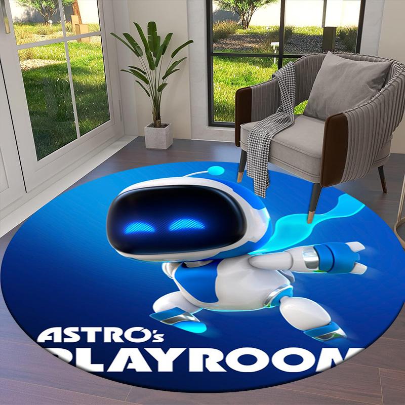 ASTRO BOT Round Area Rug,Carpet Rug for Living Room Bedroom Sofa Playroom Decor,Non-slip Floor Mat
