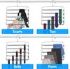 5 Tier Closet Organizers and Storage Clothes Hangers, Multiple Metal Hangers Clothes Organization for Pants Trousers Jeans