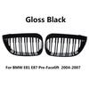 Do BMW E81 E87 120d 120i 130i Przed liftingiem 2004-2007 Błyszcząca Czarna Podwójna Listwa Grill Samochodu Przedni Grill Nerki Grill Wyścigowy