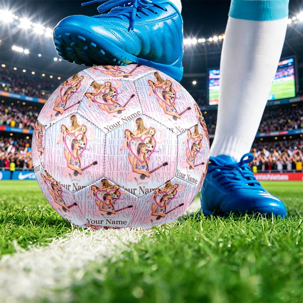 Taylor Swift Size 5 Football, Custom Name Text Personalized Soccer Ball Sport Training Gift