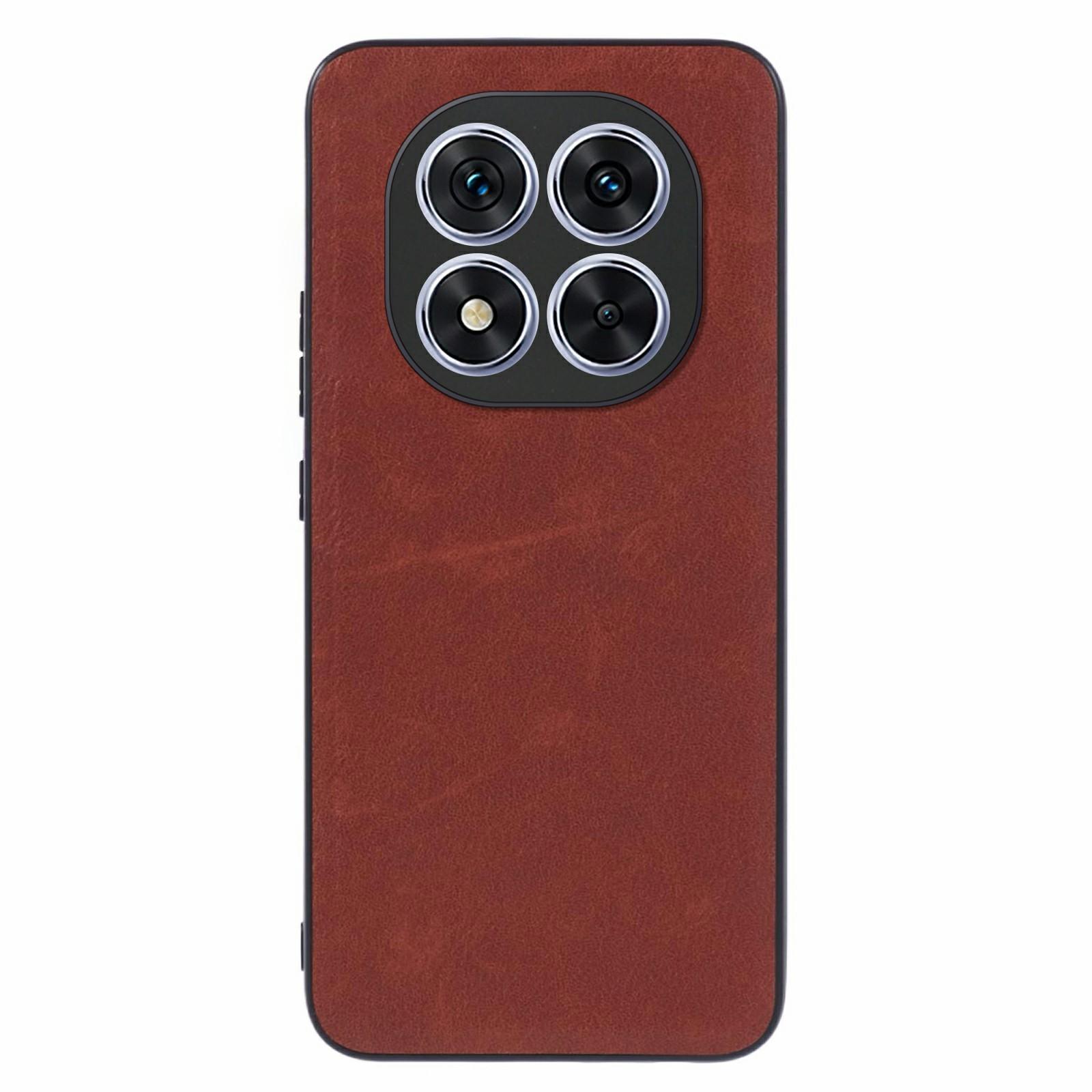 

For Xiaomi Redmi Note 14 Pro 5G/Poco X7 5G Case Retro Leather Coated PC+TPU Phone Cover E