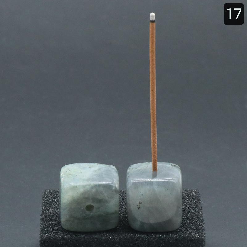 Natural Crystal Stone Square Incense Holder Base Crystal Aroma Stone Incense Holder Home Decoration Interior Decoration