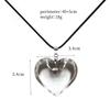 Creative Simple Transparent Heart-shaped Pendant Black Wax Thread Necklace for Women Men Friend Personality Trendy Jewelry Gifts