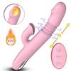 Doppelzungen-Vibrationsdildo mit wärmendem Teleskop-Rotationsvibrator für Frauen, Anal-Vaginal-Klitoris-Stimulator-Sexspielzeug