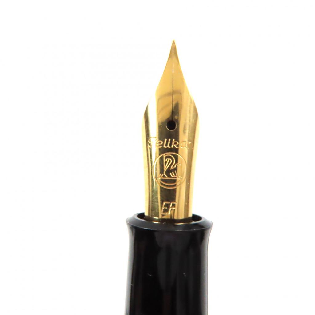 Excellent PERIKAN fountain pen Marble Pattern with engraved logo mens M200 Used